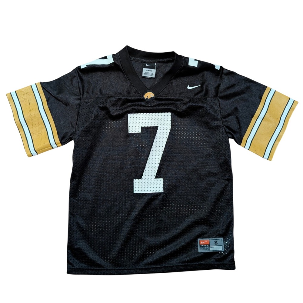 Y2K Nike Iowa Hawkeyes Youth Jersey Black Gold Size S 8/10 Football NCAA